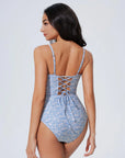 Crisscross Backless Bathing Suit