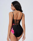 Crisscross Backless Bathing Suit