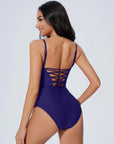 Crisscross Backless Bathing Suit