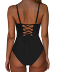 Crisscross Backless Bathing Suit