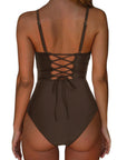 Crisscross Backless Bathing Suit
