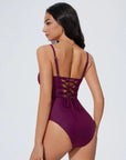 Crisscross Backless Bathing Suit