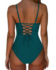 Crisscross Backless Bathing Suit