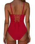 Crisscross Backless Bathing Suit