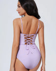 Crisscross Backless Bathing Suit