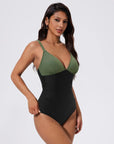 SUUKSESS Women Tummy Control One Piece Swimsuit Sexy V Neck Push Up Bathing Suit-SUUKSESS-SUUKSESS
