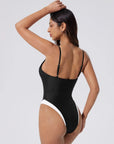 V Open Back One Piece Swimsuits-SUUKSESS-SUUKSESS