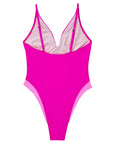 V Open Back One Piece Swimsuits