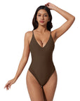 V Open Back One Piece Swimsuits-SUUKSESS-SUUKSESS