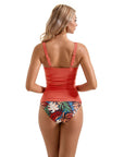 Sexy Twist Push Up Tankini Swimsuit-SUUKSESS-SUUKSESS