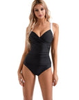 Sexy Twist Push Up Tankini Swimsuit-SUUKSESS-Black-S-SUUKSESS