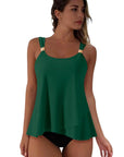 SUUKSESS Women Ruffle High Waisted Tankini Swimsuit Tummy Control Bathing Suit-SUUKSESS-SUUKSESS