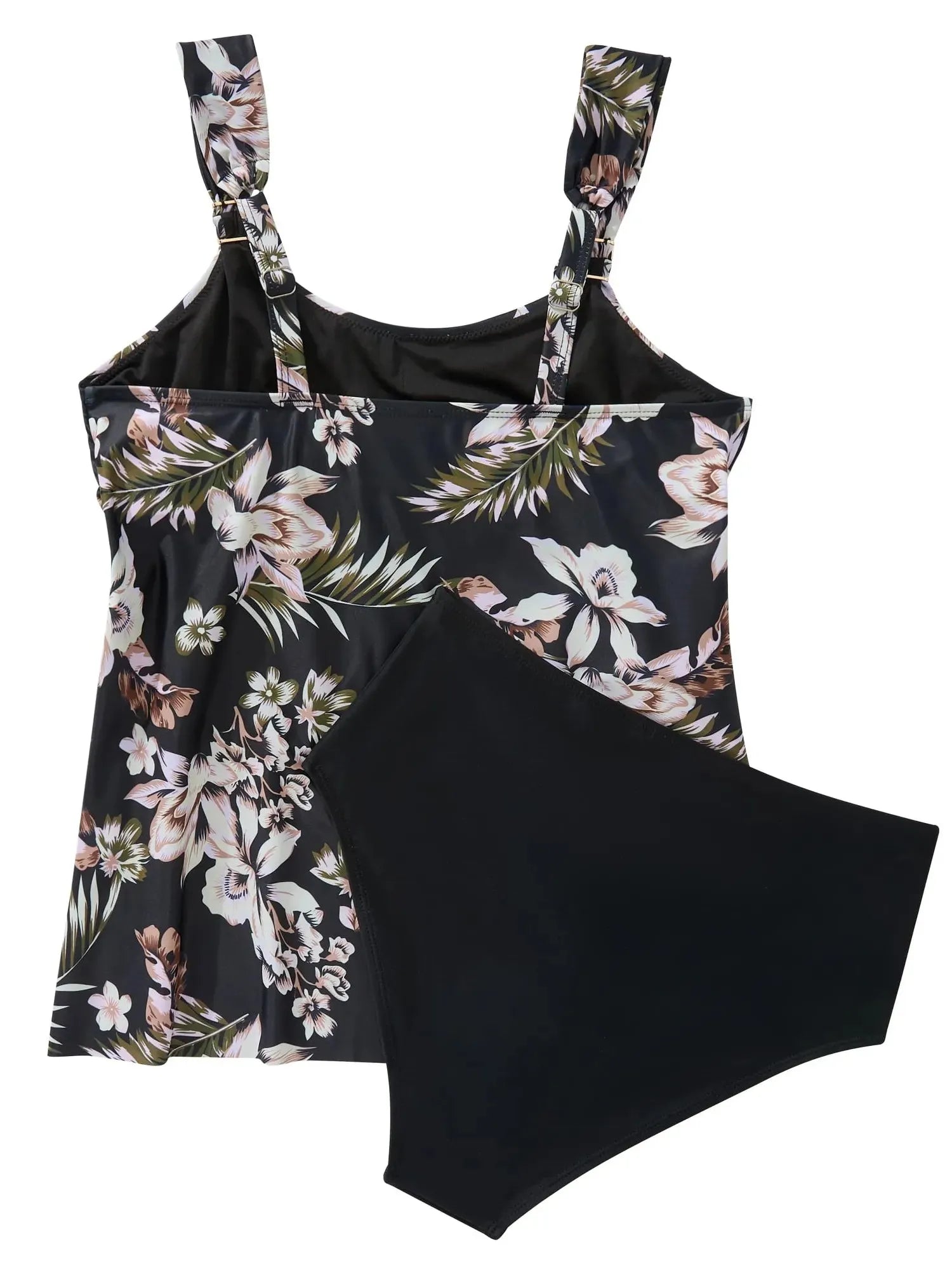 SUUKSESS Women Ruffle High Waisted Tankini Swimsuit Tummy Control Bathing Suit-SUUKSESS-SUUKSESS