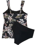 SUUKSESS Women Ruffle High Waisted Tankini Swimsuit Tummy Control Bathing Suit-SUUKSESS-SUUKSESS