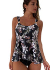 SUUKSESS Women Ruffle High Waisted Tankini Swimsuit Tummy Control Bathing Suit-SUUKSESS-SUUKSESS