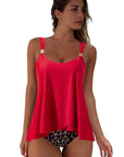 SUUKSESS Women Ruffle High Waisted Tankini Swimsuit Tummy Control Bathing Suit-SUUKSESS-SUUKSESS