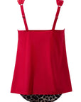 SUUKSESS Women Ruffle High Waisted Tankini Swimsuit Tummy Control Bathing Suit-SUUKSESS-SUUKSESS