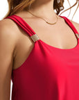 SUUKSESS Women Ruffle High Waisted Tankini Swimsuit Tummy Control Bathing Suit-SUUKSESS-SUUKSESS