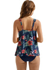 SUUKSESS Women Ruffle High Waisted Tankini Swimsuit Tummy Control Bathing Suit-SUUKSESS-SUUKSESS