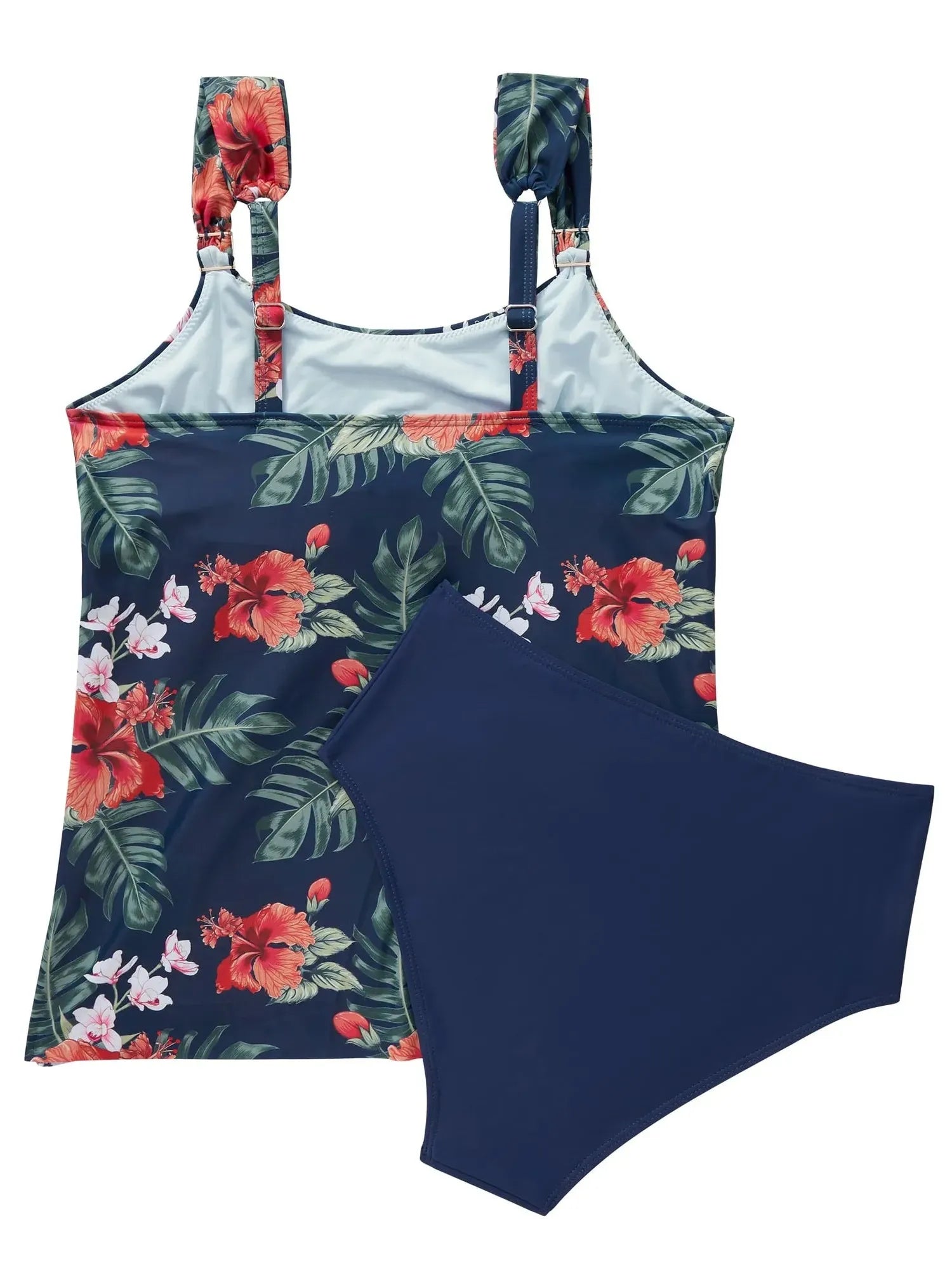 SUUKSESS Women Ruffle High Waisted Tankini Swimsuit Tummy Control Bathing Suit-SUUKSESS-SUUKSESS
