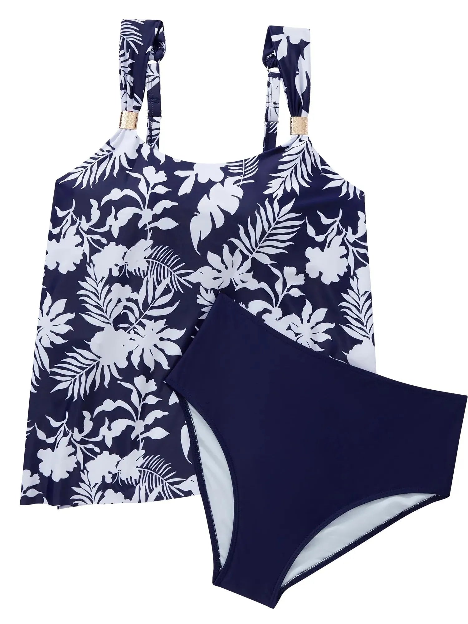 SUUKSESS Women Ruffle High Waisted Tankini Swimsuit Tummy Control Bathing Suit-SUUKSESS-SUUKSESS