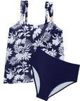 SUUKSESS Women Ruffle High Waisted Tankini Swimsuit Tummy Control Bathing Suit-SUUKSESS-SUUKSESS