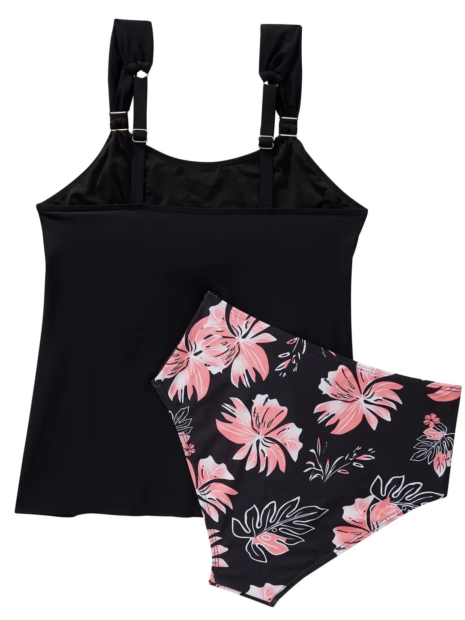 SUUKSESS Women Ruffle High Waisted Tankini Swimsuit Tummy Control Bathing Suit-SUUKSESS-SUUKSESS