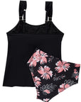 SUUKSESS Women Ruffle High Waisted Tankini Swimsuit Tummy Control Bathing Suit-SUUKSESS-SUUKSESS