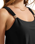SUUKSESS Women Ruffle High Waisted Tankini Swimsuit Tummy Control Bathing Suit-SUUKSESS-SUUKSESS
