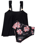SUUKSESS Women Ruffle High Waisted Tankini Swimsuit Tummy Control Bathing Suit-SUUKSESS-SUUKSESS
