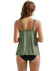 SUUKSESS Women Ruffle High Waisted Tankini Swimsuit Tummy Control Bathing Suit-SUUKSESS-SUUKSESS