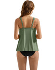 SUUKSESS Women Ruffle High Waisted Tankini Swimsuit Tummy Control Bathing Suit-SUUKSESS-SUUKSESS