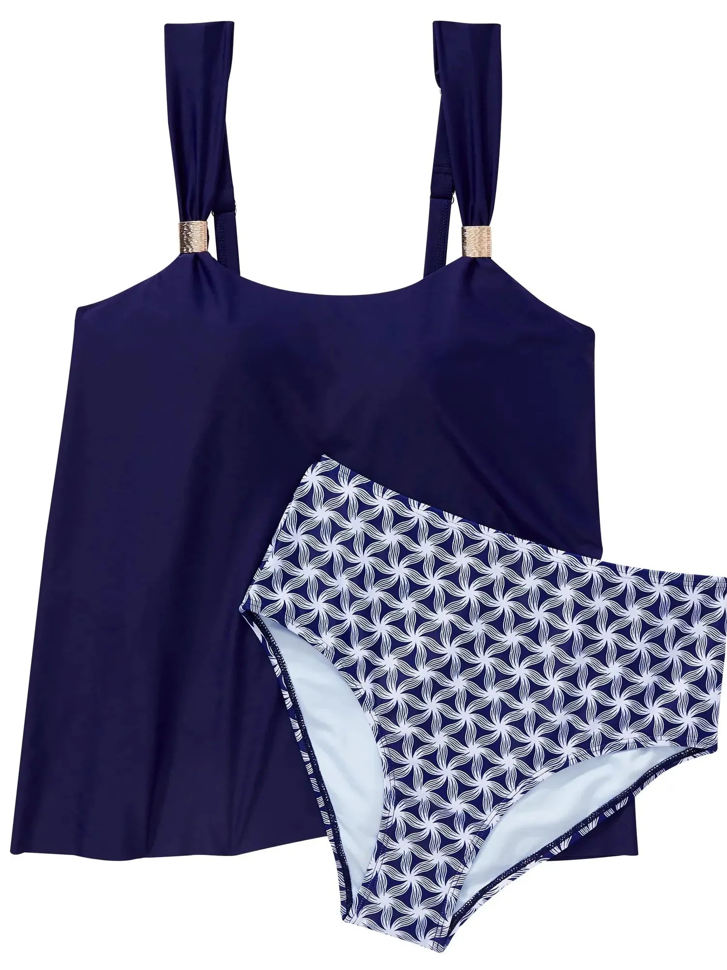 SUUKSESS Women Ruffle High Waisted Tankini Swimsuit Tummy Control Bathing Suit-SUUKSESS-SUUKSESS