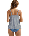 SUUKSESS Women Ruffle High Waisted Tankini Swimsuit Tummy Control Bathing Suit-SUUKSESS-SUUKSESS