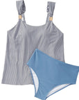 SUUKSESS Women Ruffle High Waisted Tankini Swimsuit Tummy Control Bathing Suit-SUUKSESS-SUUKSESS