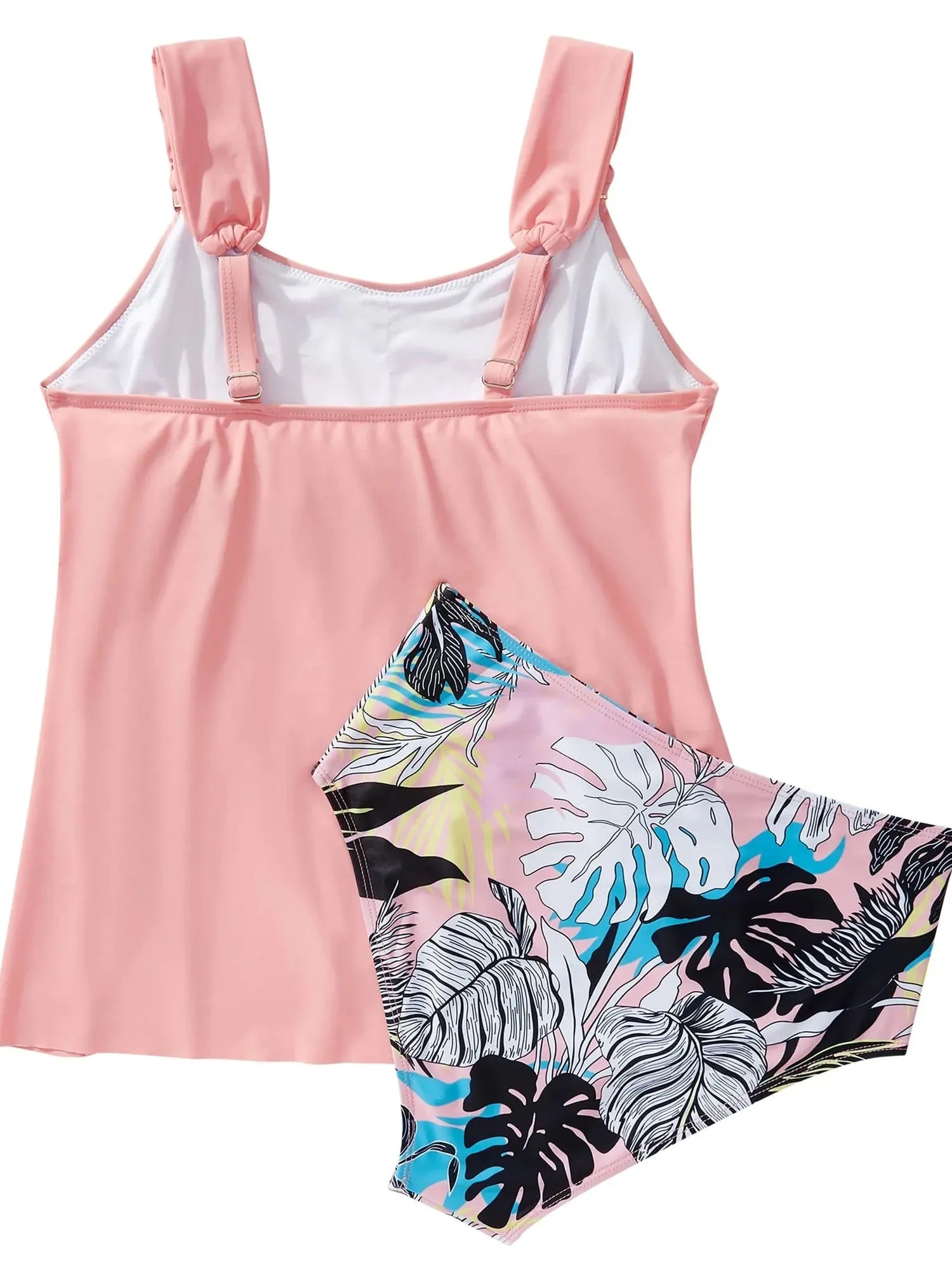 SUUKSESS Women Ruffle High Waisted Tankini Swimsuit Tummy Control Bathing Suit-SUUKSESS-SUUKSESS