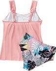 SUUKSESS Women Ruffle High Waisted Tankini Swimsuit Tummy Control Bathing Suit-SUUKSESS-SUUKSESS