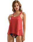 SUUKSESS Women Ruffle High Waisted Tankini Swimsuit Tummy Control Bathing Suit-SUUKSESS-SUUKSESS