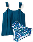 SUUKSESS Women Ruffle High Waisted Tankini Swimsuit Tummy Control Bathing Suit-SUUKSESS-SUUKSESS