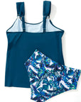 SUUKSESS Women Ruffle High Waisted Tankini Swimsuit Tummy Control Bathing Suit-SUUKSESS-SUUKSESS