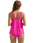 SUUKSESS Women Ruffle High Waisted Tankini Swimsuit Tummy Control Bathing Suit-SUUKSESS-SUUKSESS