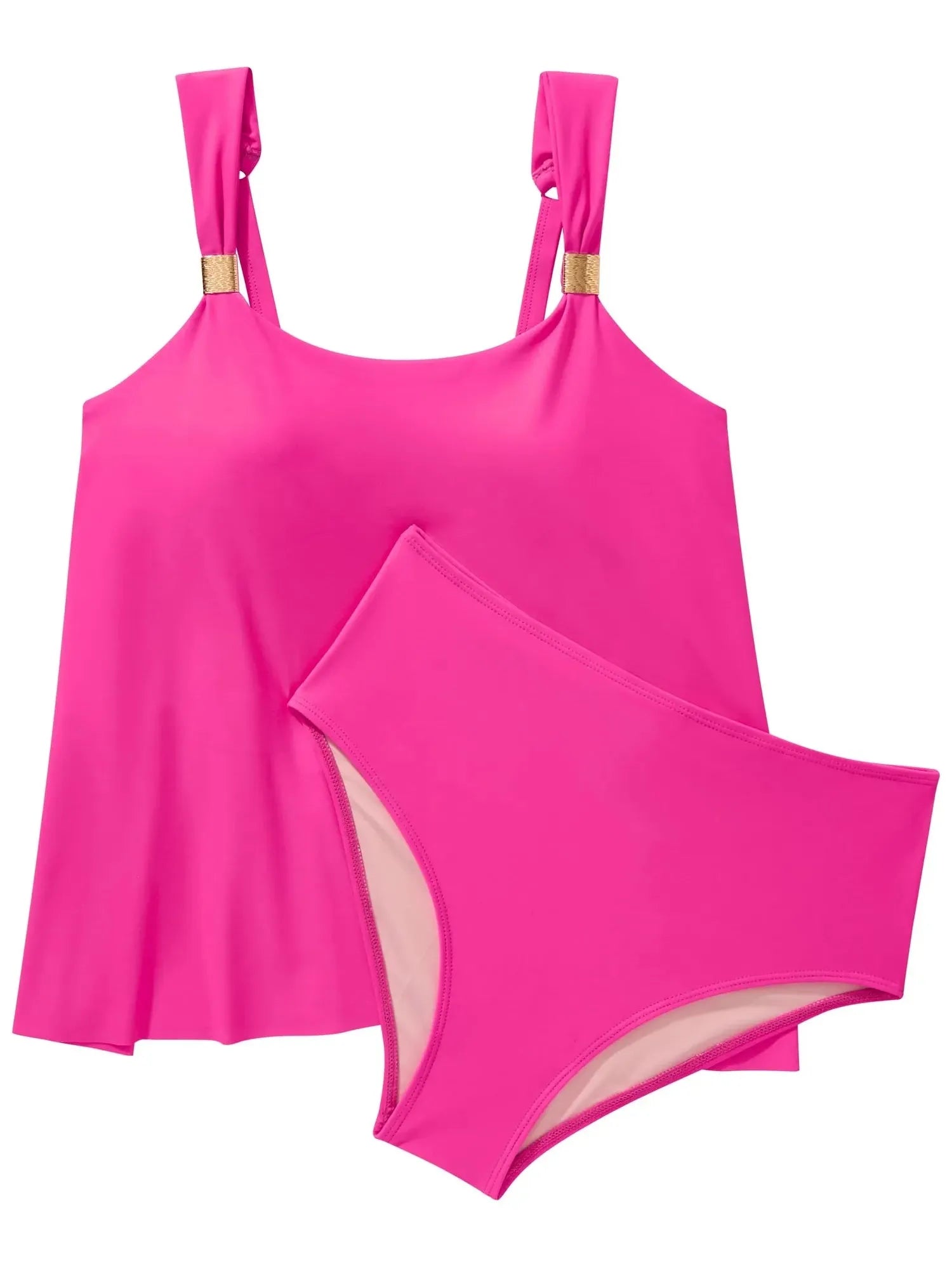 SUUKSESS Women Ruffle High Waisted Tankini Swimsuit Tummy Control Bathing Suit-SUUKSESS-SUUKSESS