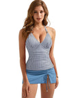 SUUKSESS Women Tummy Control Tankini Swimsuit Sexy Halter Bathing Suit 2 Piece-SUUKSESS-SUUKSESS