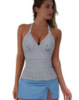 SUUKSESS Women Tummy Control Tankini Swimsuit Sexy Halter Bathing Suit 2 Piece-SUUKSESS-SUUKSESS