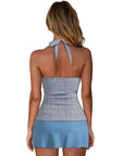 SUUKSESS Women Tummy Control Tankini Swimsuit Sexy Halter Bathing Suit 2 Piece-SUUKSESS-SUUKSESS