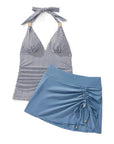 SUUKSESS Women Tummy Control Tankini Swimsuit Sexy Halter Bathing Suit 2 Piece-SUUKSESS-SUUKSESS