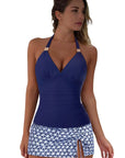 SUUKSESS Women Tummy Control Tankini Swimsuit Sexy Halter Bathing Suit 2 Piece-SUUKSESS-SUUKSESS