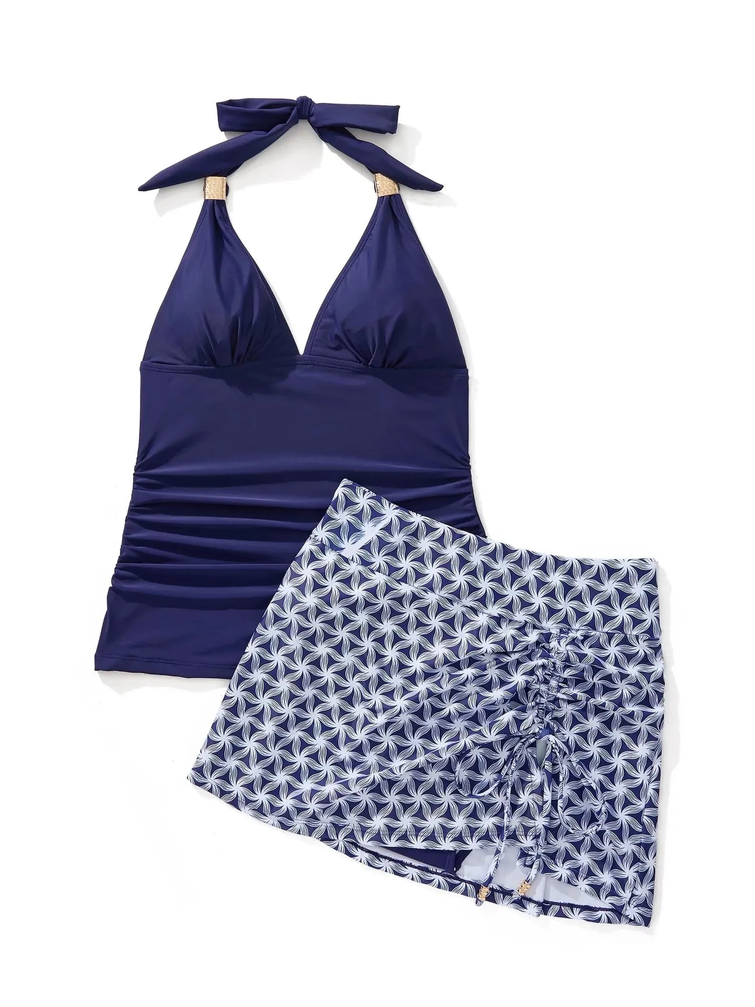 SUUKSESS Women Tummy Control Tankini Swimsuit Sexy Halter Bathing Suit 2 Piece-SUUKSESS-SUUKSESS