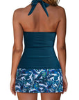 SUUKSESS Women Tummy Control Tankini Swimsuit Sexy Halter Bathing Suit 2 Piece-SUUKSESS-SUUKSESS