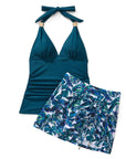 SUUKSESS Women Tummy Control Tankini Swimsuit Sexy Halter Bathing Suit 2 Piece-SUUKSESS-SUUKSESS